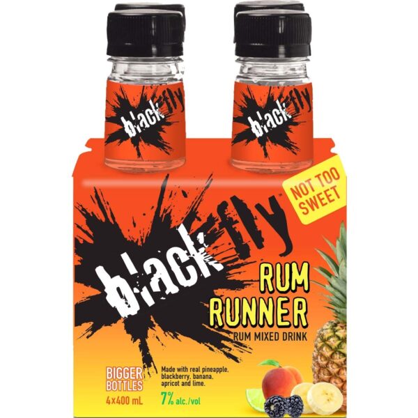 Black Fly Rum Runner 4 Pack Bottles