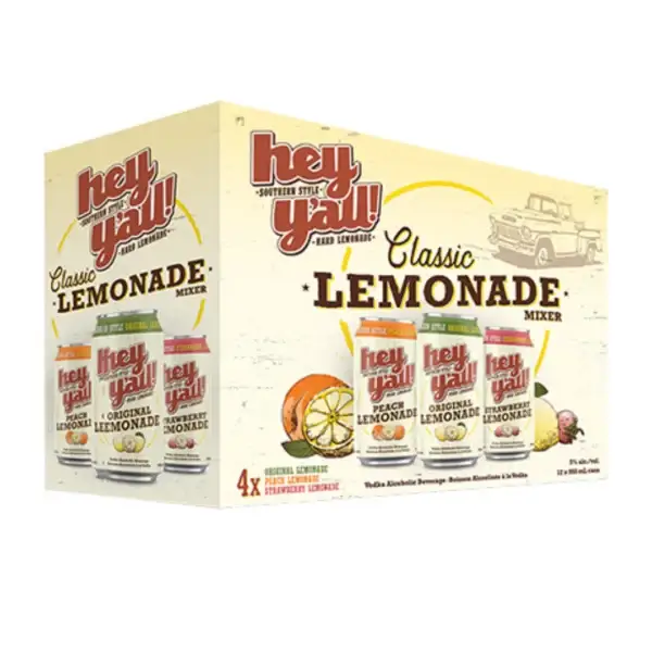 Hey Y'All Classic Lemonade Mixer 12 Pack Cans