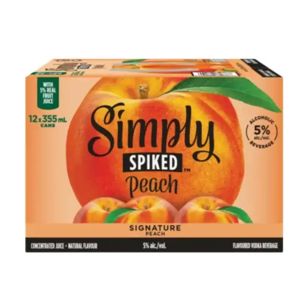 Simply Spiked Peach 12 Pack Cans