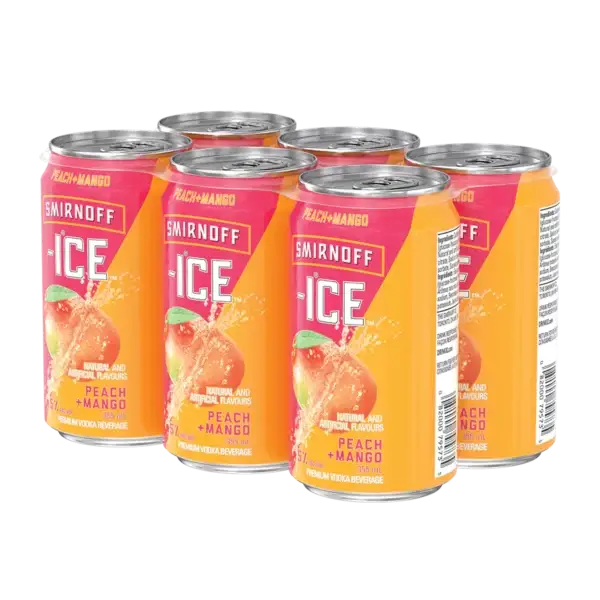 Smirnoff Ice Peach &Amp; Mango 6 Pack Cans