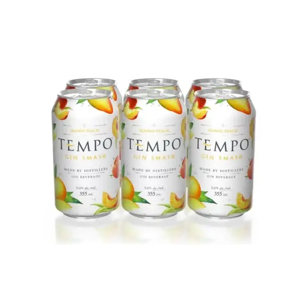 Tempo Gin Smash Mango Peach 6 Pack Cans