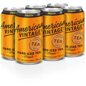 American Vintage Peach 6 Pack Cans
