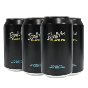 Banff Ave Brewing Black Pil 6 Pack Cans