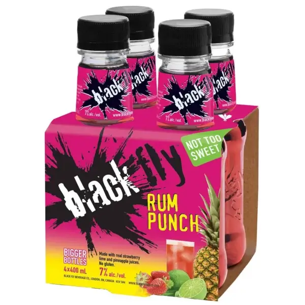 Black Fly Rum Punch 4 Pack Bottles