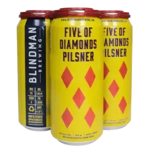 Blindman Brewing Five Of Diamonds Pilsner 4 Pack Cans