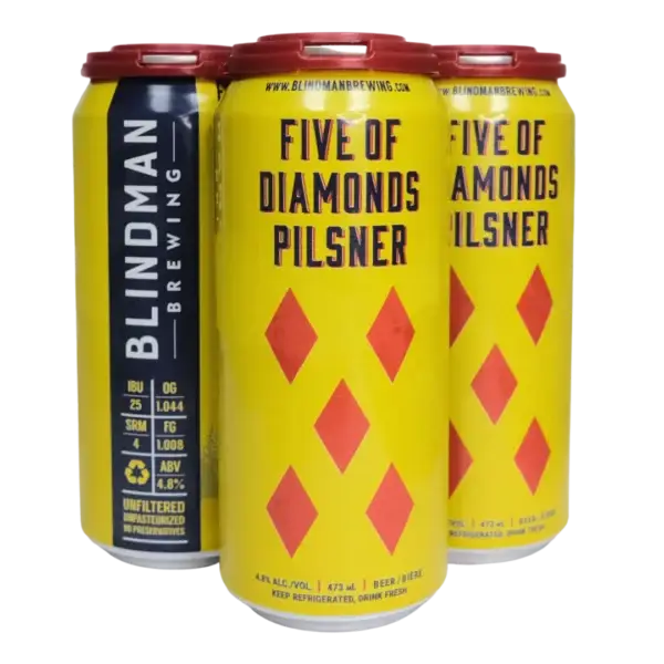 Blindman Brewing Five Of Diamonds Pilsner 4 Pack Cans