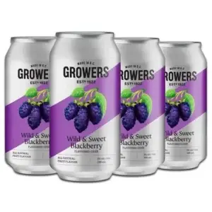 Growers Blackberry Cider 6 Pack Cans