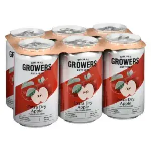 Growers Extra Dry Apple Cider 6 Pack Cans