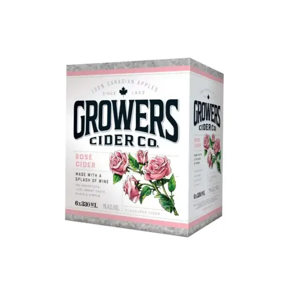 Growers Rose Cider 6 Pack Bottles
