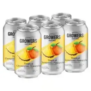 Growers Tropical Clementine Pineapple Cider 6 Pack Cans