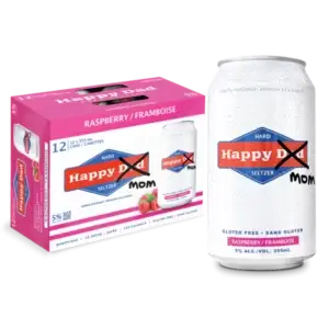 Happy Dad “Mom” Hard Seltzer Raspberry 12 Pack Cans