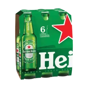 Heineken Lager 6 Pack Bottles