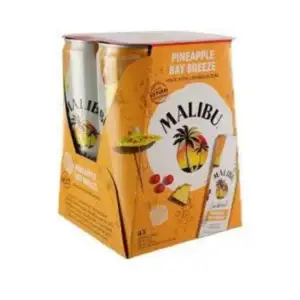 Malibu Pineapple Bay Breeze 4 Pack Cans