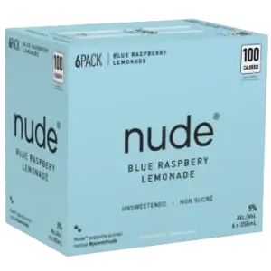 Nude Blue Raspberry Lemonade 6 Pack Cans