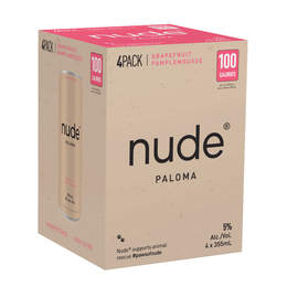 Nude Grapefruit Paloma 4 Pack Cans