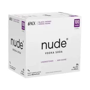 Nude Vodka Soda Black Cherry 6 Pack Cans
