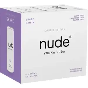 Nude Vodka Soda Grape 6 Pack Cans