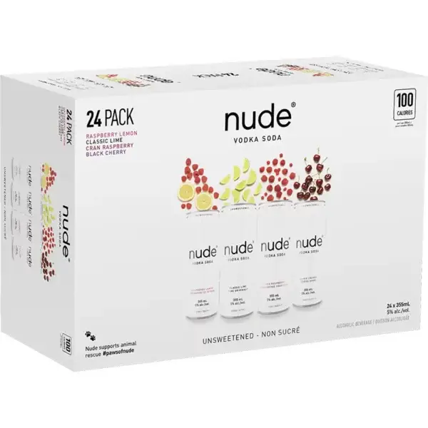 Nude Vodka Soda Mixer 24 Pack Cans