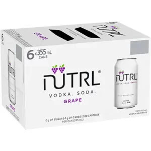 Nutrl Vodka Soda Grape 6 Pack Cans