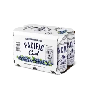 Pacific Cool Blueberry Vodka Soda 6 Pack Cans