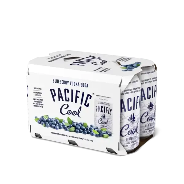 Pacific Cool Blueberry Vodka Soda 6 Pack Cans