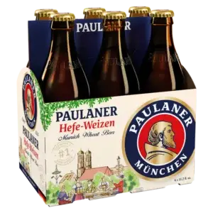 Paulaner Hefe-Weizen Munich Wheat Beer 6 Pack Bottles