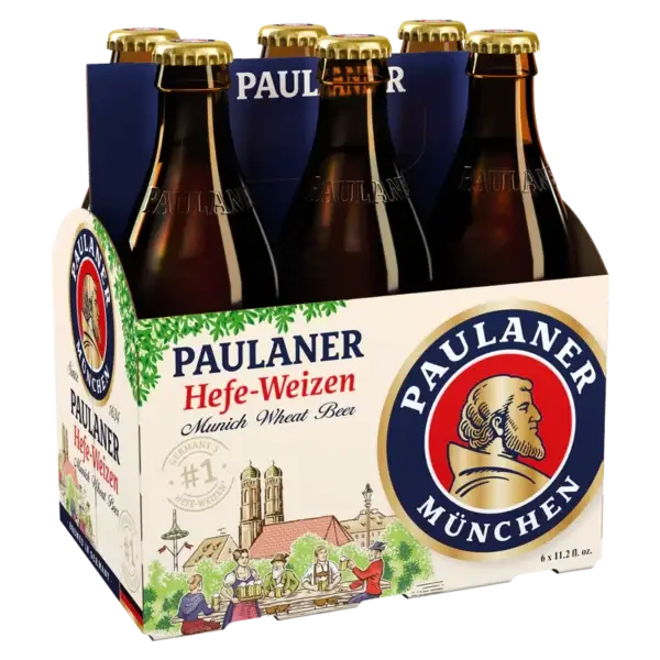 Paulaner Hefe-Weizen Munich Wheat Beer 6 Pack Bottles