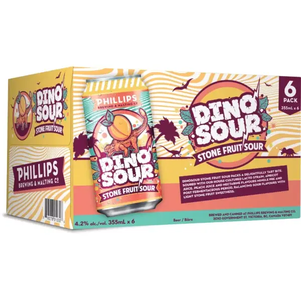 Phillips Brewing Dinosour Stone Fruit 6 Pack Cans
