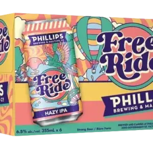 Phillips Brewing Free Ride Hazy IPA 6 Pack Cans