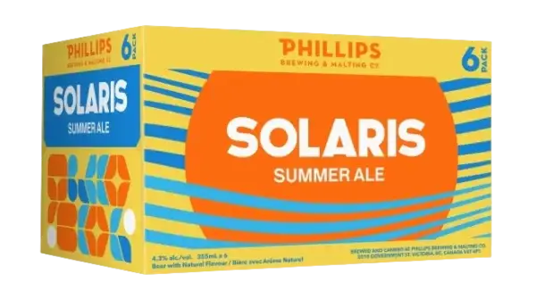 Phillips Brewing Solaris Summer Ale 6 Pack Cans