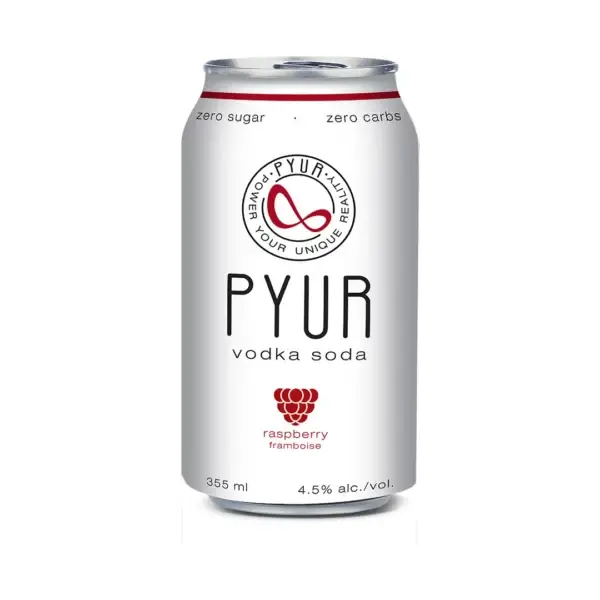 Pyur Vodka Soda Raspberry 6 Pack Cans