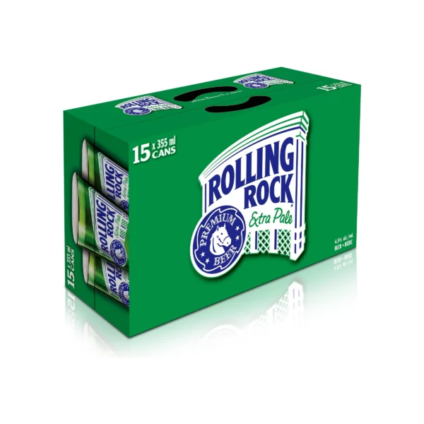 Rolling Rock Lager 15 Pack Cans
