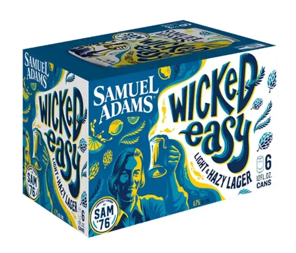 Samuel Adams Wicked Easy Refreshing Hazy Lager 6 Pack Cans 