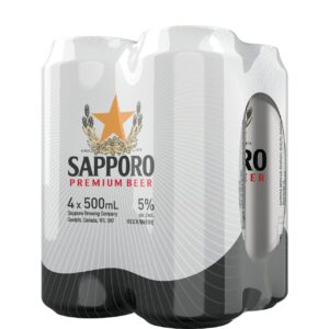 SAPPORO 4 PK CANS