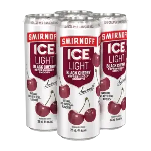 Smirnoff Ice Light Black Cherry 4 Pack Cans