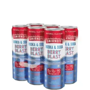 Smirnoff Vodka & Soda Berry Blast 6 Pack Cans