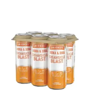Smirnoff Vodka & Soda Creamsicle Blast 6 Pack Cans