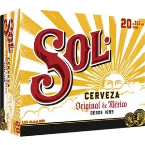 Sol Cerveza 20 Pack Cans