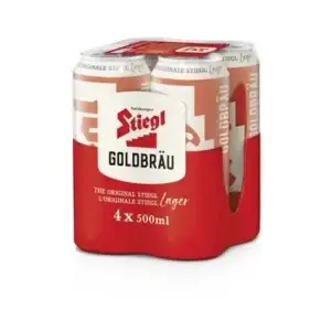 Stiegl Goldbräu Lager 4 Pack Cans