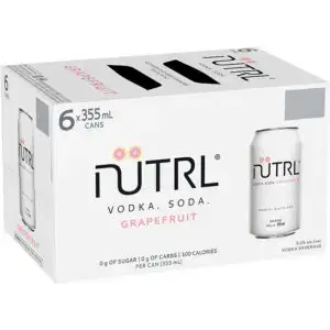 Nutrl Vodka Soda GrapeFruit 6 Pack Cans